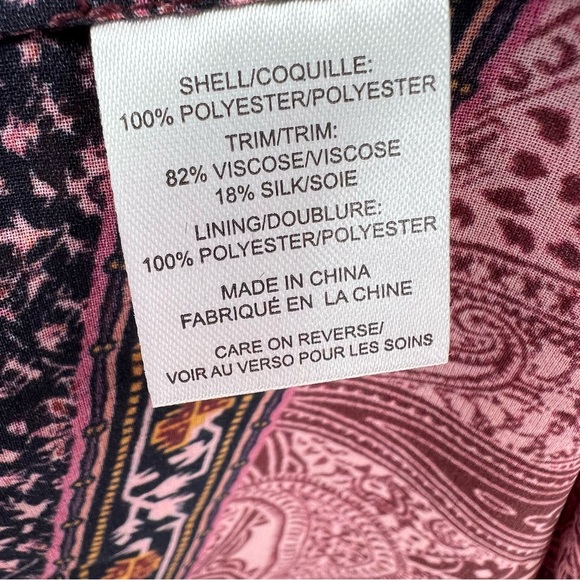 Divine Heritage NWT Boysenberry Paisley Handkerchief Hem Dress size XS - Picture 7 of 7